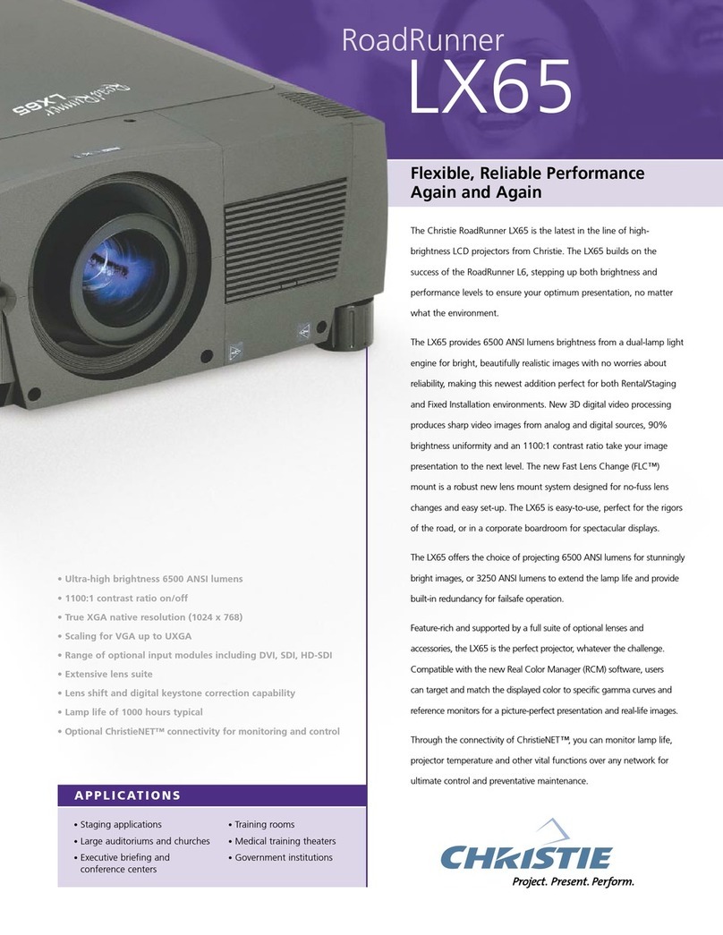 Christie RoadRunner LX65 Specifications