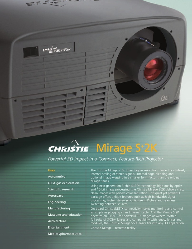 Christie Mirage S+2K User manual