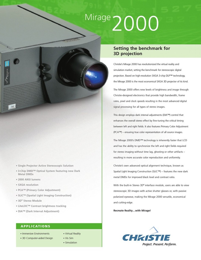Christie Mirage 2000 Specifications