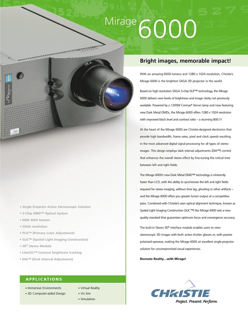 Christie Mirage 6000 User manual