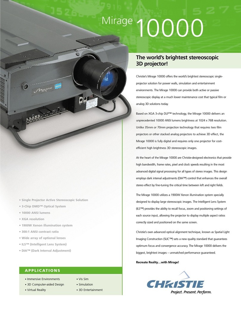 Christie Mirage 10000 User manual