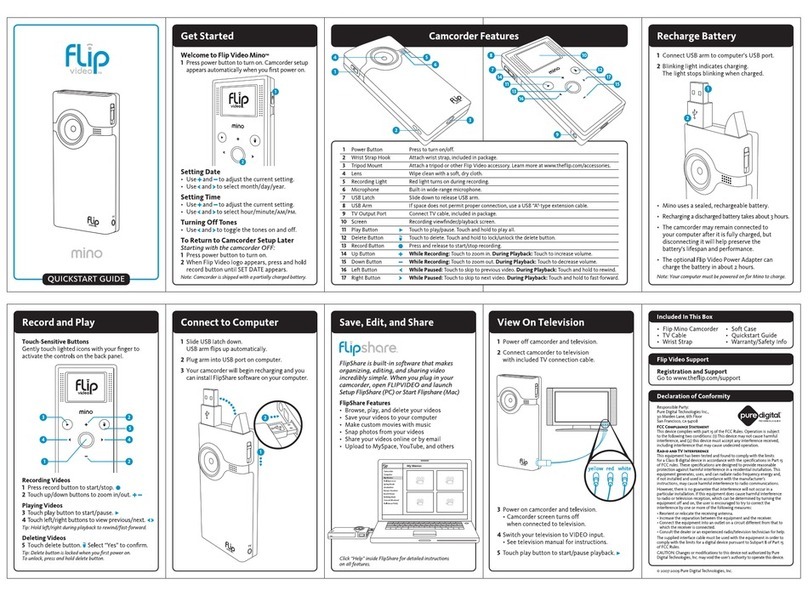 Pure Digital Flip Mino quick start guide