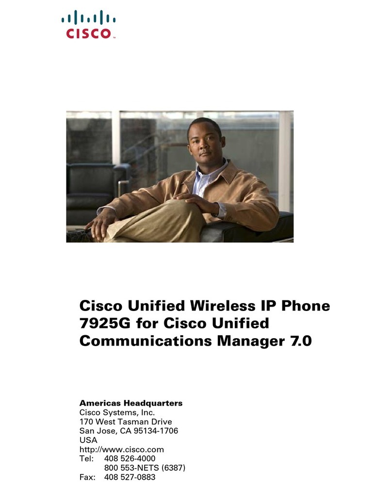 Cisco 7925G - Unified Wireless IP Phone VoIP User manual Cisco 7925G - Unified Wireless IP Phone VoIP User manual