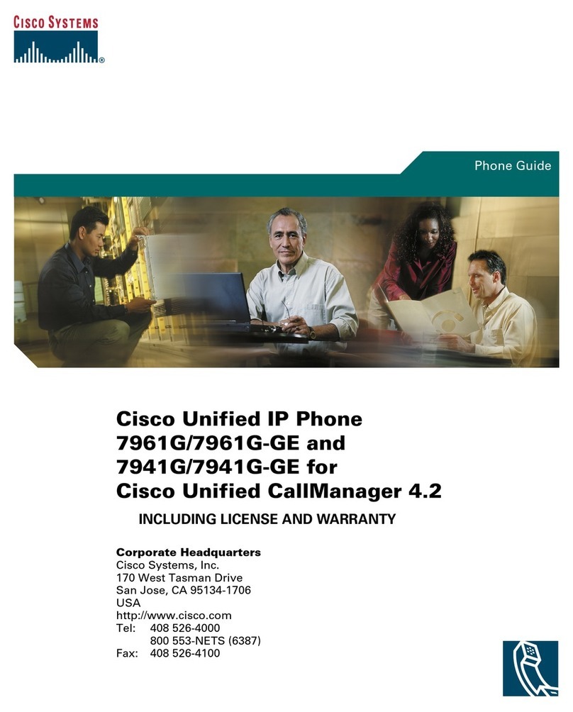 Cisco 7961G-GE - IP Phone VoIP User manual Cisco 7961G-GE - IP Phone VoIP User manual