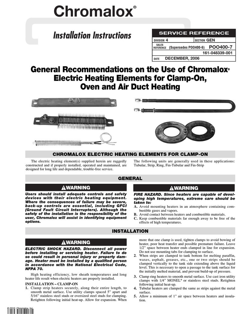 Chromalox POO400-7 installation instructions Chromalox POO400-7 installation instructions