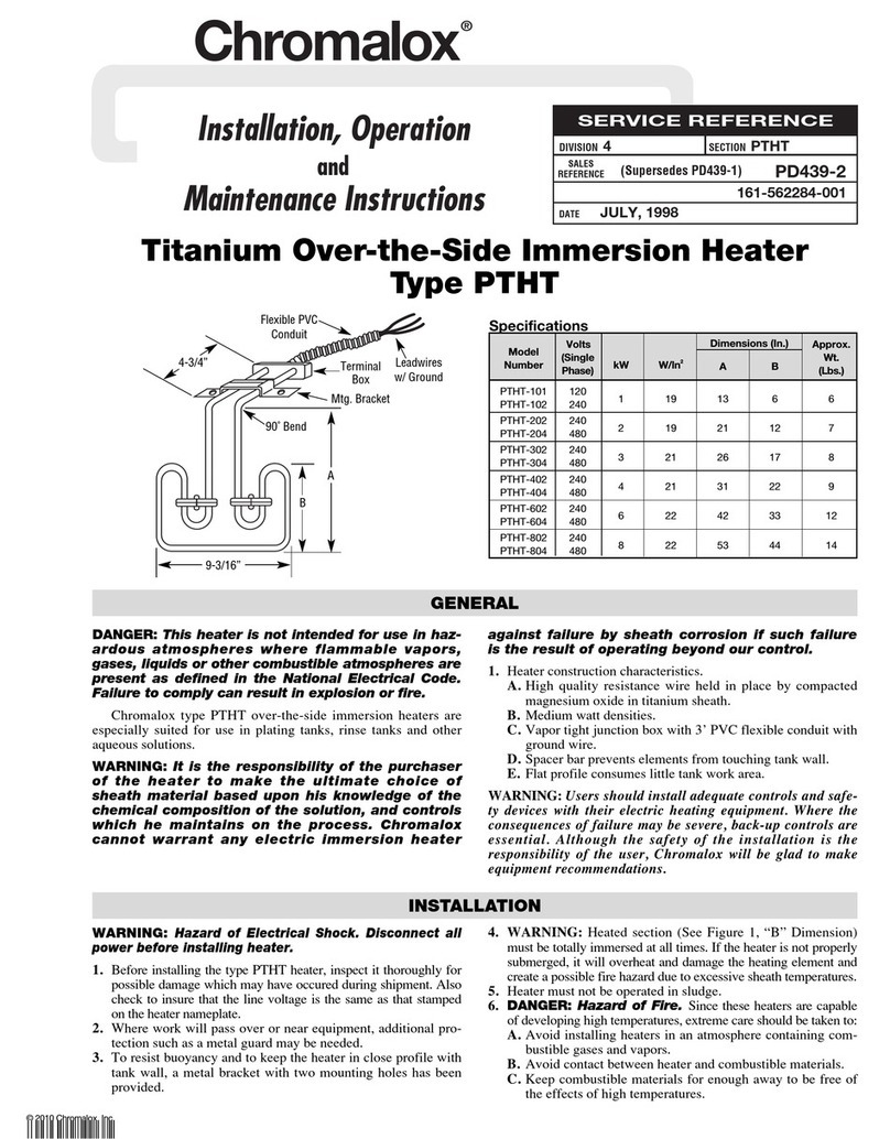 Chromalox PTHT-101 Assembly instructions