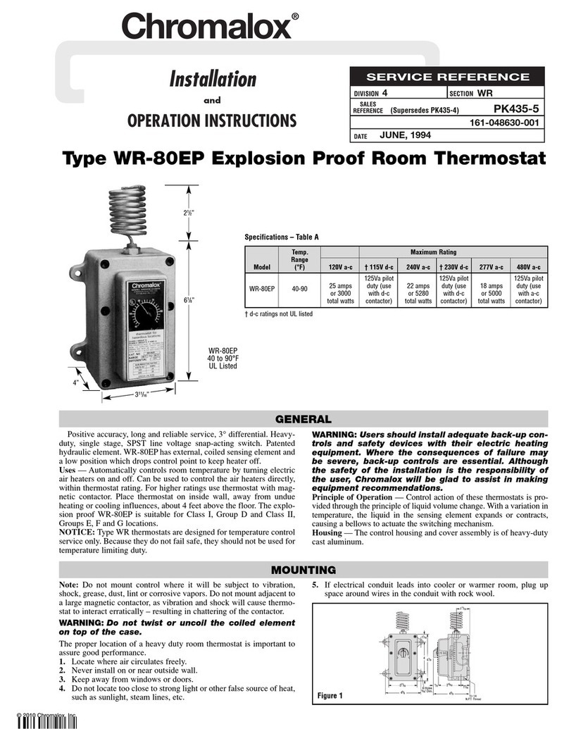 Chromalox DSR-5716P Installation and operation instructions
