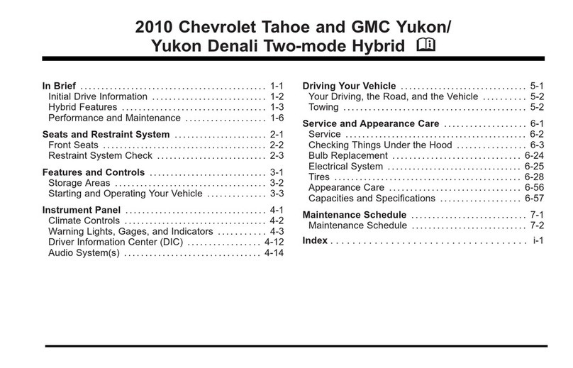 GMC 2010 Tahoe User manual GMC 2010 Tahoe User manual