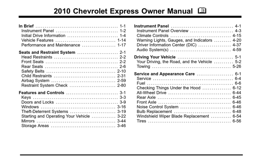 Chevrolet 2010 Express owner's manual