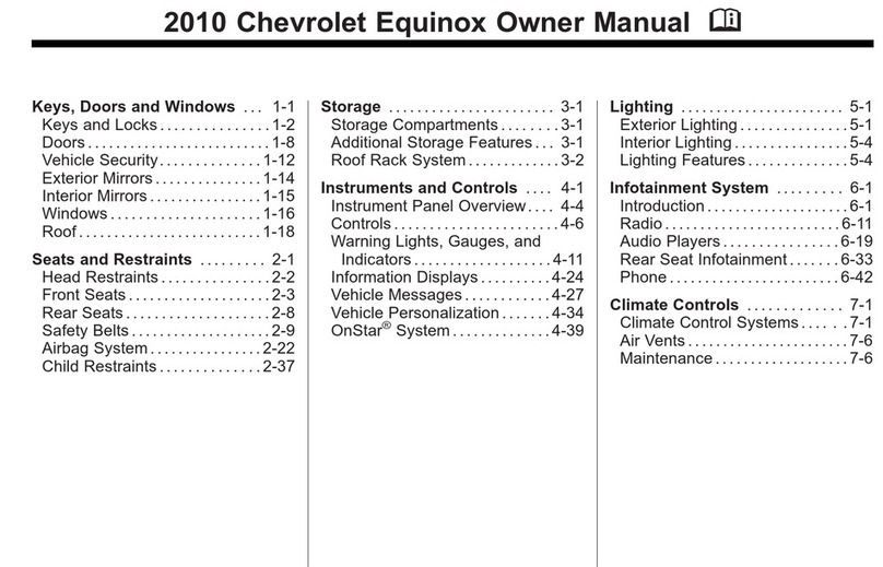 Chevrolet 2010 Equinox owner's manual