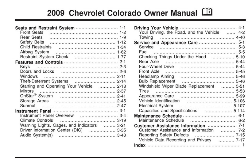 Chevrolet 2009 Colorado User manual Chevrolet 2009 Colorado User manual