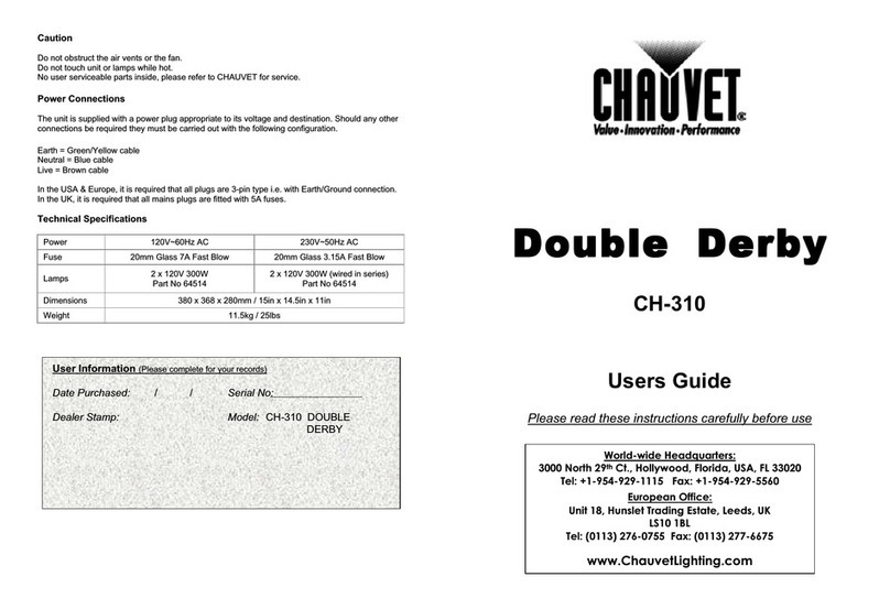 Chauvet Double Derby CH-310 user guide