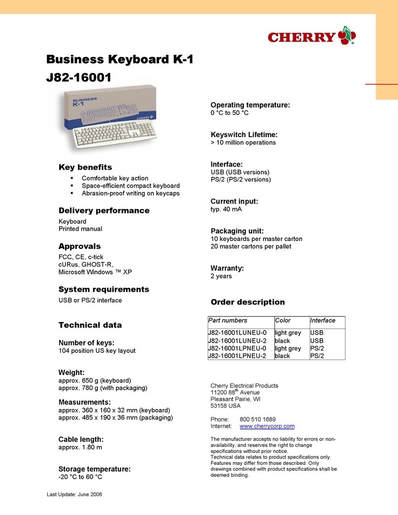 Cherry J82-16001 specification