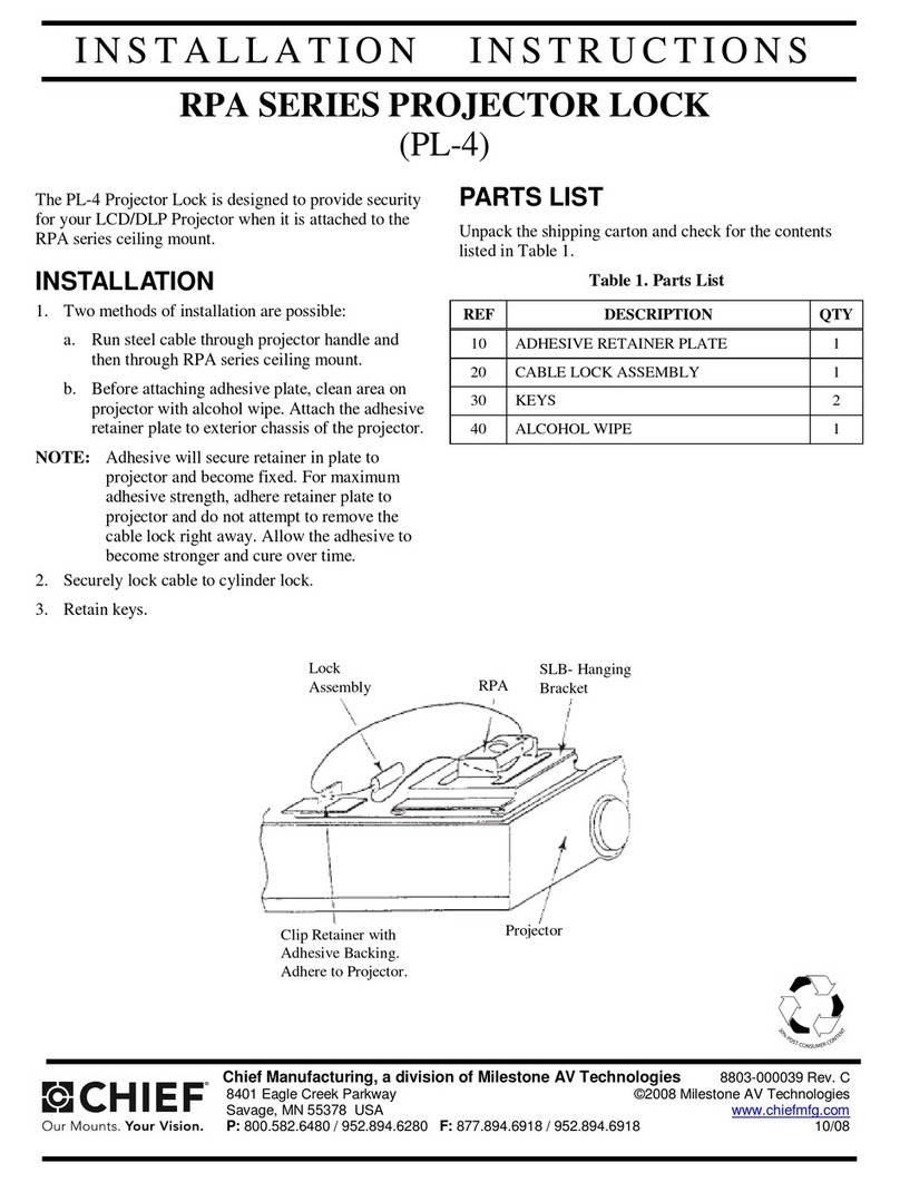 CHIEF PL-4 installation instructions