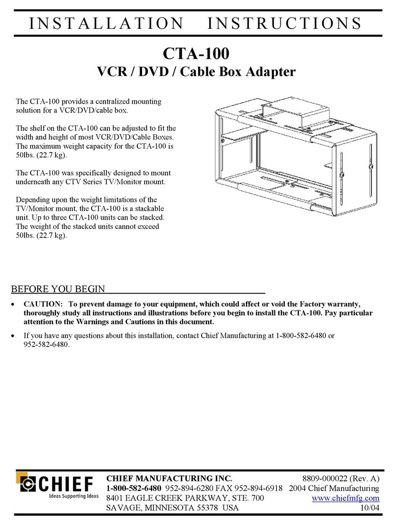 CHIEF CTA-100 installation instructions