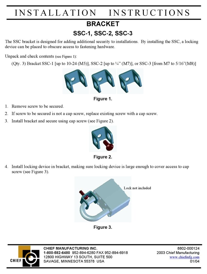CHIEF SSC Bracket SSC-1 installation instructions