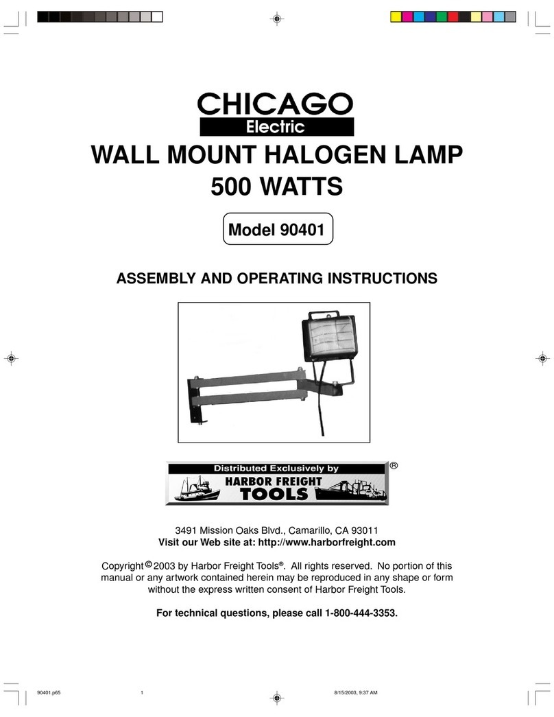 Chicago Electric 90401 Assembly and operating instructions