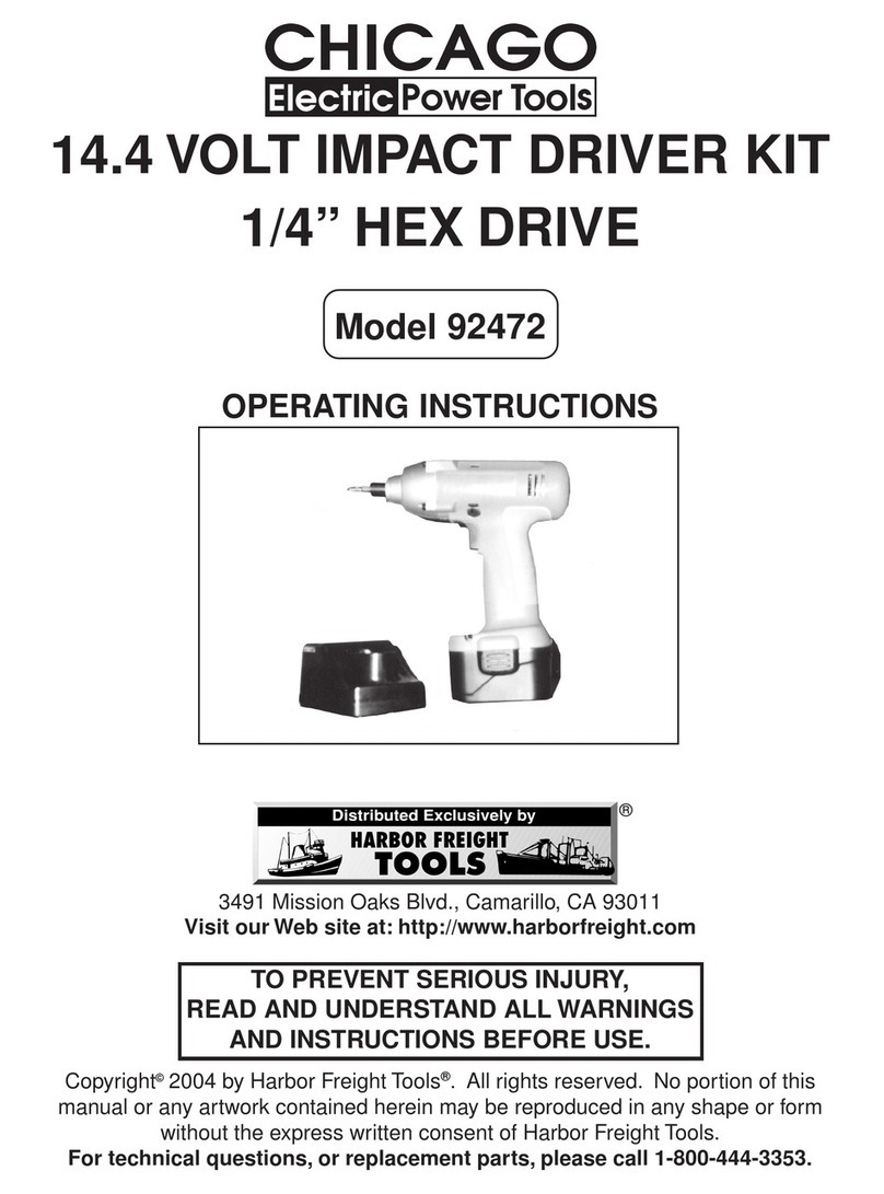 Chicago Electric 92472 operating instructions