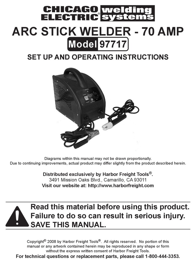 Chicago Electric 97717 Set up and operating instructions