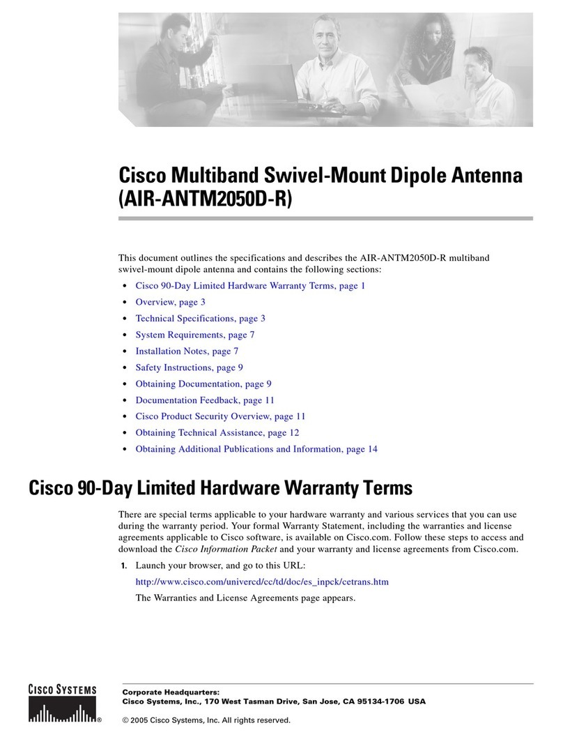 Cisco Multiband Swivel-Mount Dipole Antenna... User manual Cisco Multiband Swivel-Mount Dipole Antenna... User manual