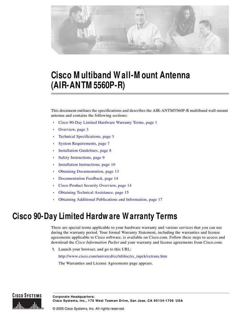 Cisco Multiband Wall-Mount Antenna AIR-ANTM5560P-R Specification sheet Cisco Multiband Wall-Mount Antenna AIR-ANTM5560P-R Specification sheet