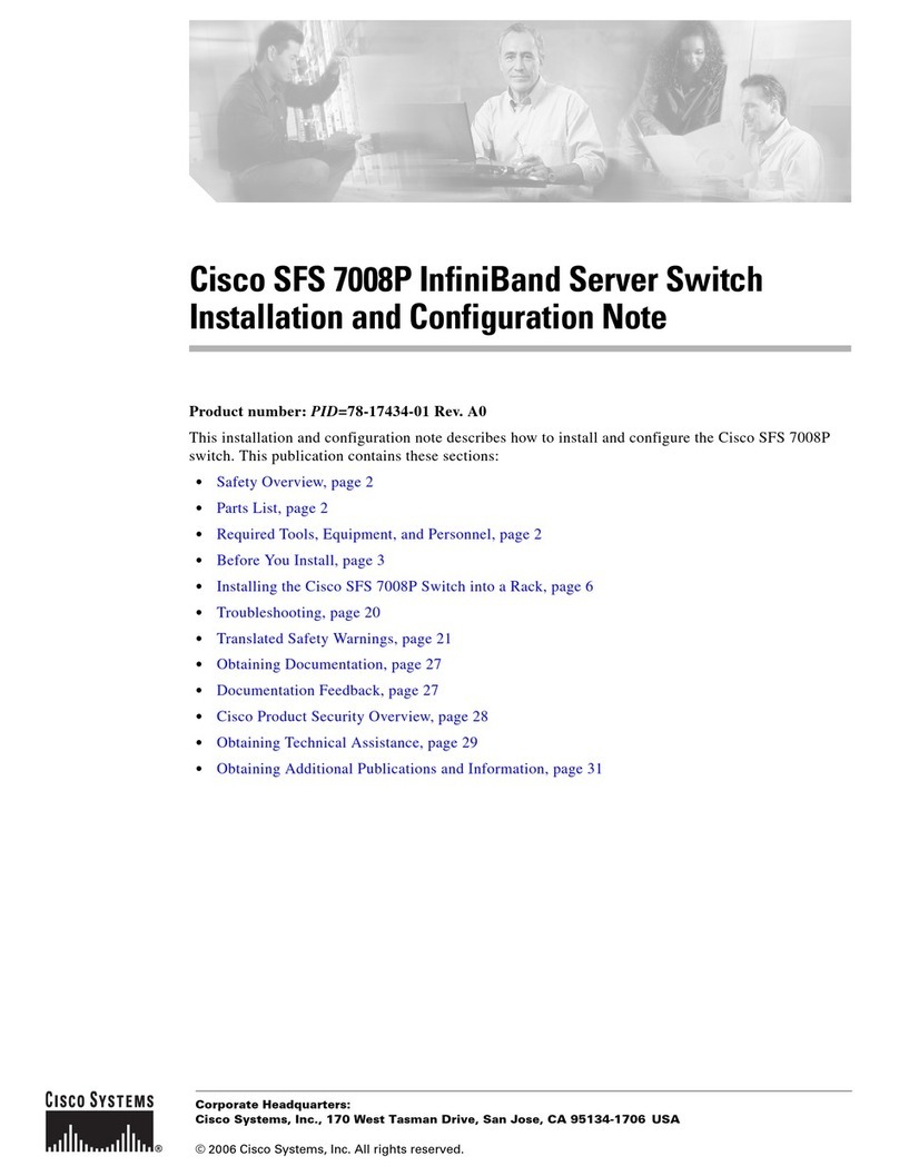 Cisco SFS 7008P Installation and configuration
