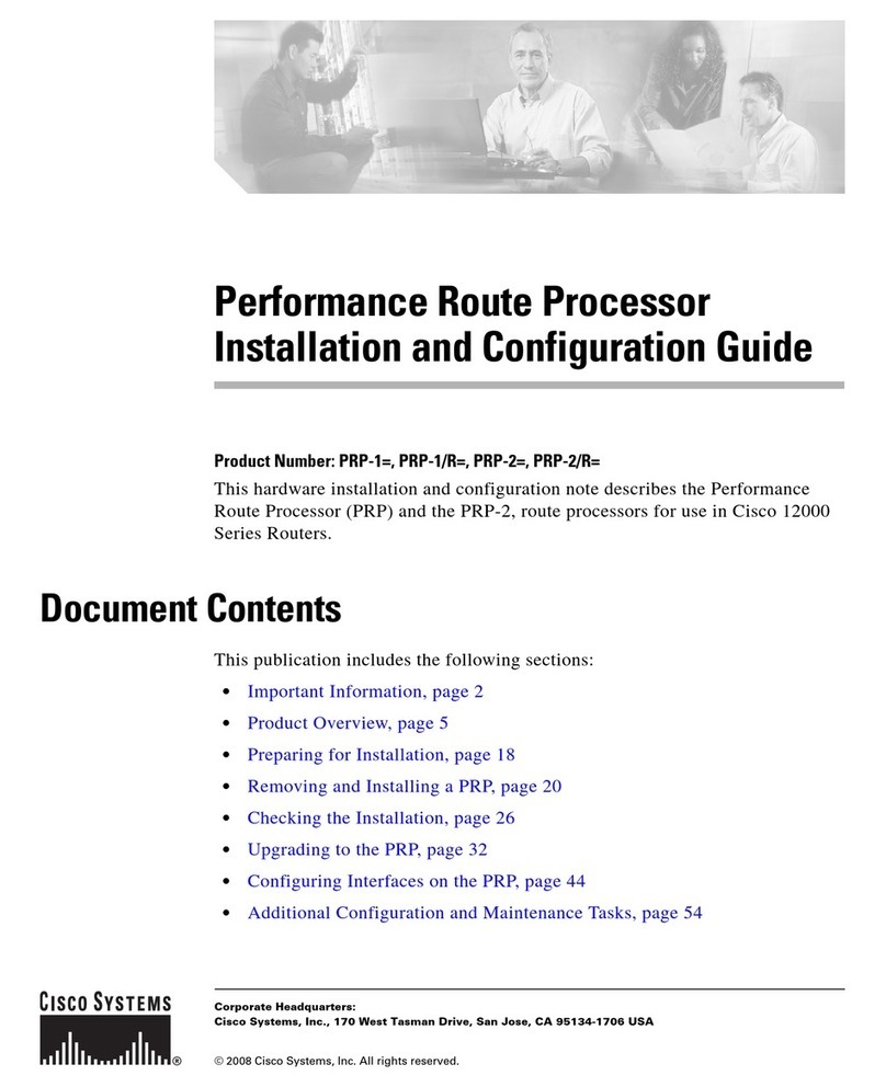 Cisco PRP-1= Operator's manual