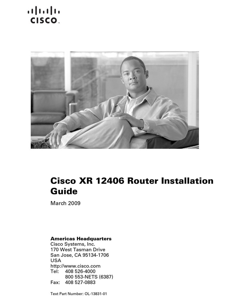 Cisco XR 12406 User manual Cisco XR 12406 User manual