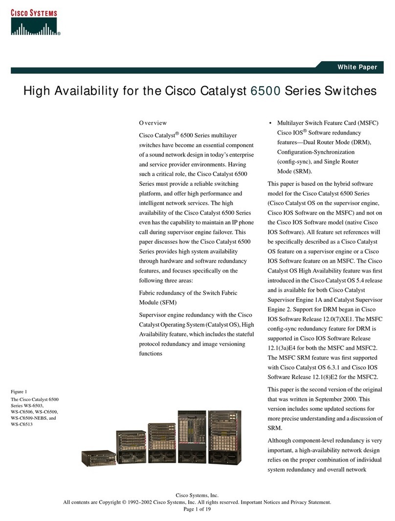 Cisco 6503 - Catalyst Firewall Security Sys Quick reference guide