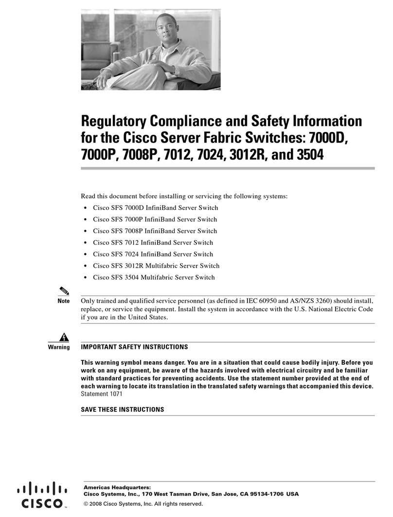 Cisco 7008P - SFS InfiniBand Server Switch Original instructions