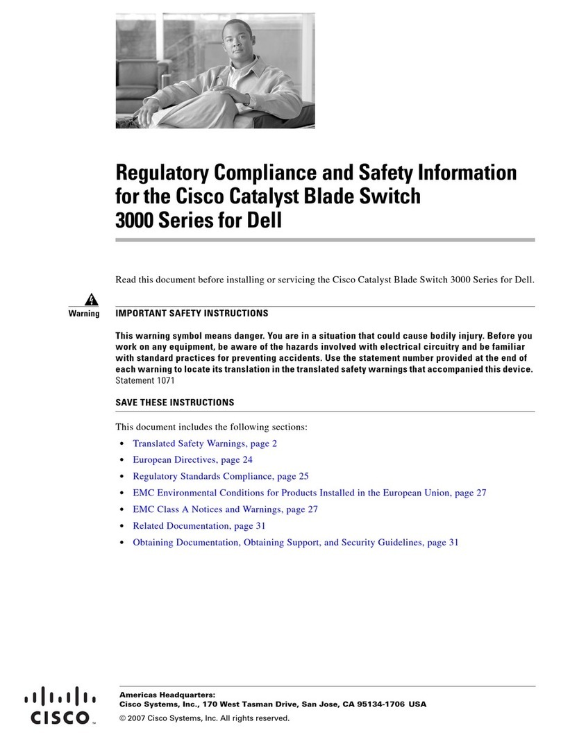 Cisco Catalyst 3000 Regulatory compliance and safety information Cisco Catalyst 3000 Regulatory compliance and safety information