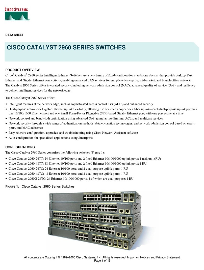 Cisco Catalyst 2960 Series User manual