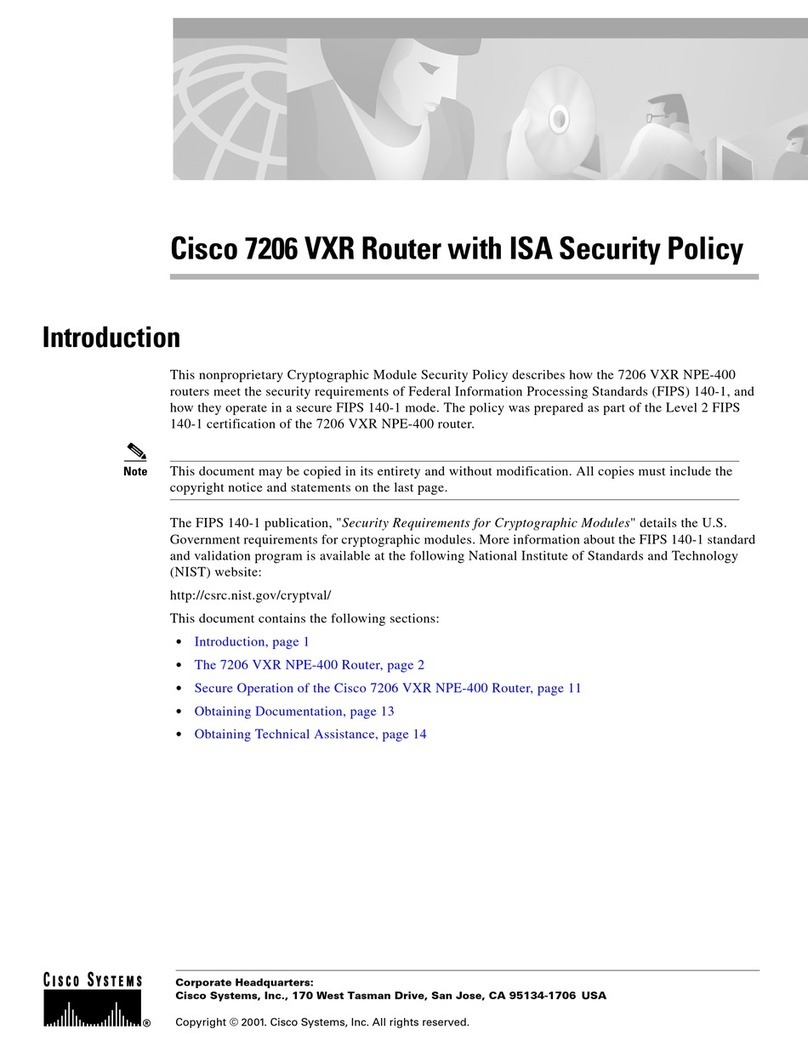 Cisco Router Cisco 7206 VXR User manual