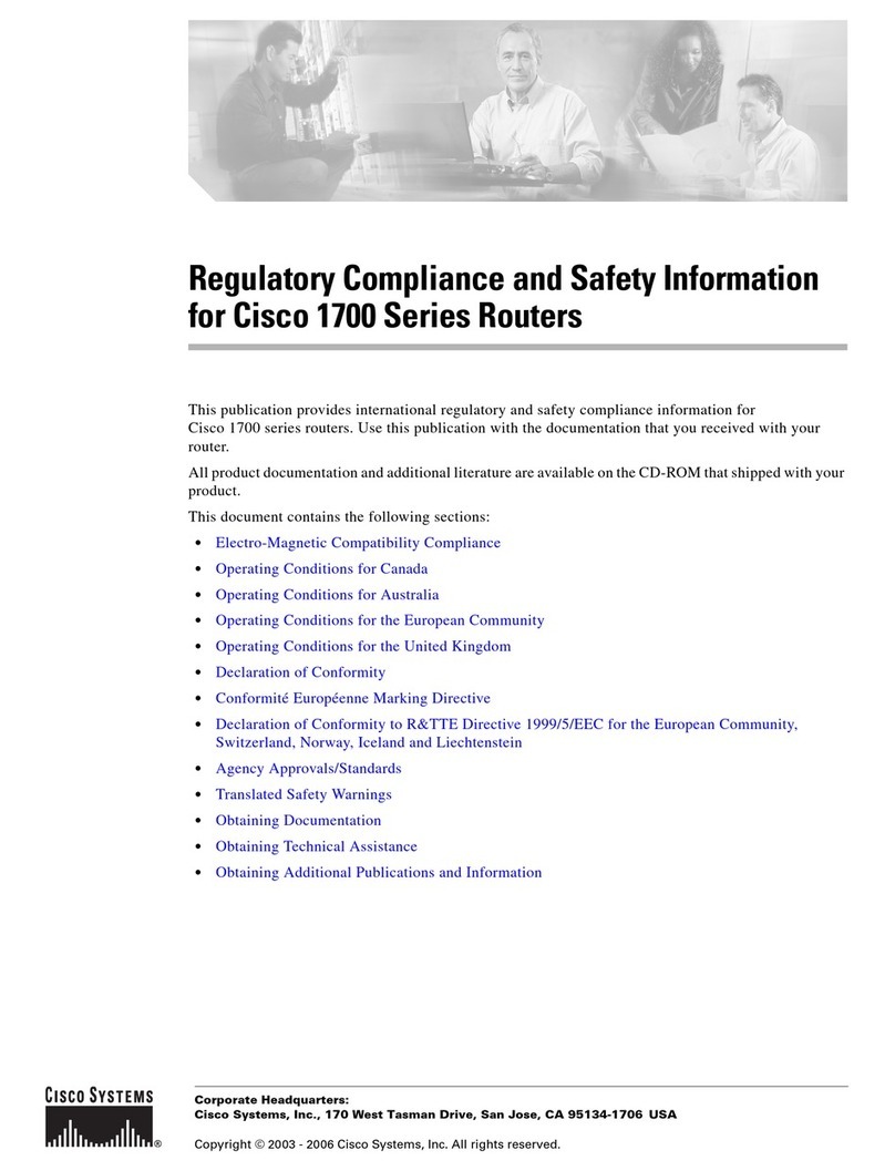 Cisco 1700 series Original instructions Cisco 1700 series Original instructions
