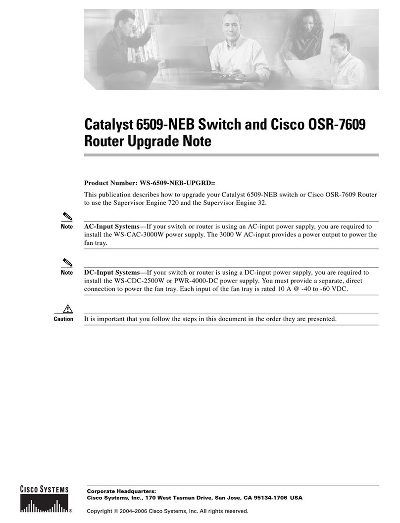 Cisco OSR-7609 Installation and operation manual