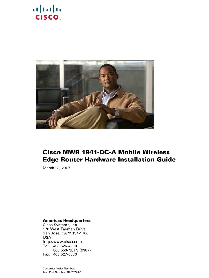 Cisco 1941-DC-A - MWR Mobile Wireless Edge Router Hardware installation guide