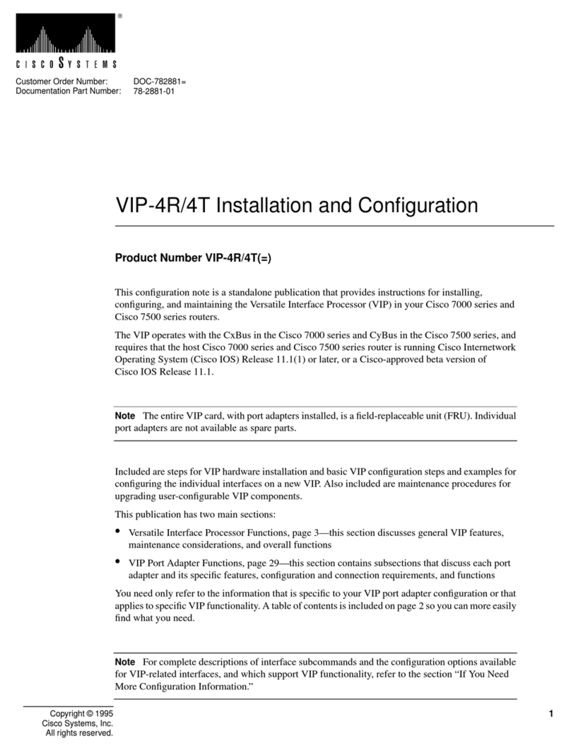 Cisco VIP-4R/4T Operating and maintenance instructions