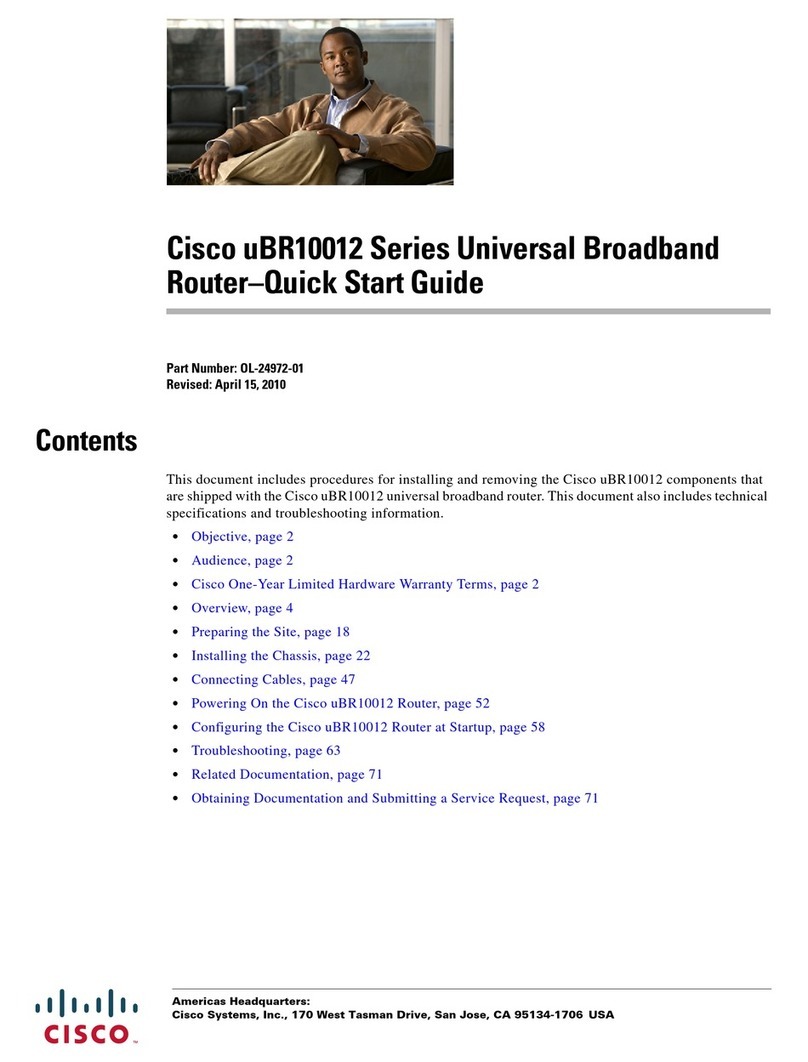Cisco Universal Broadband Router Cisco uBR10012 User manual