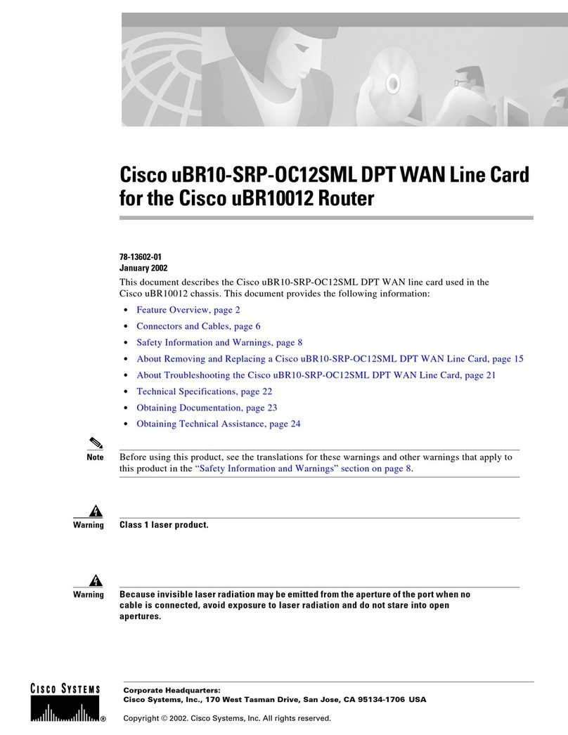 Cisco uBR10-SRP-OC12SML User manual