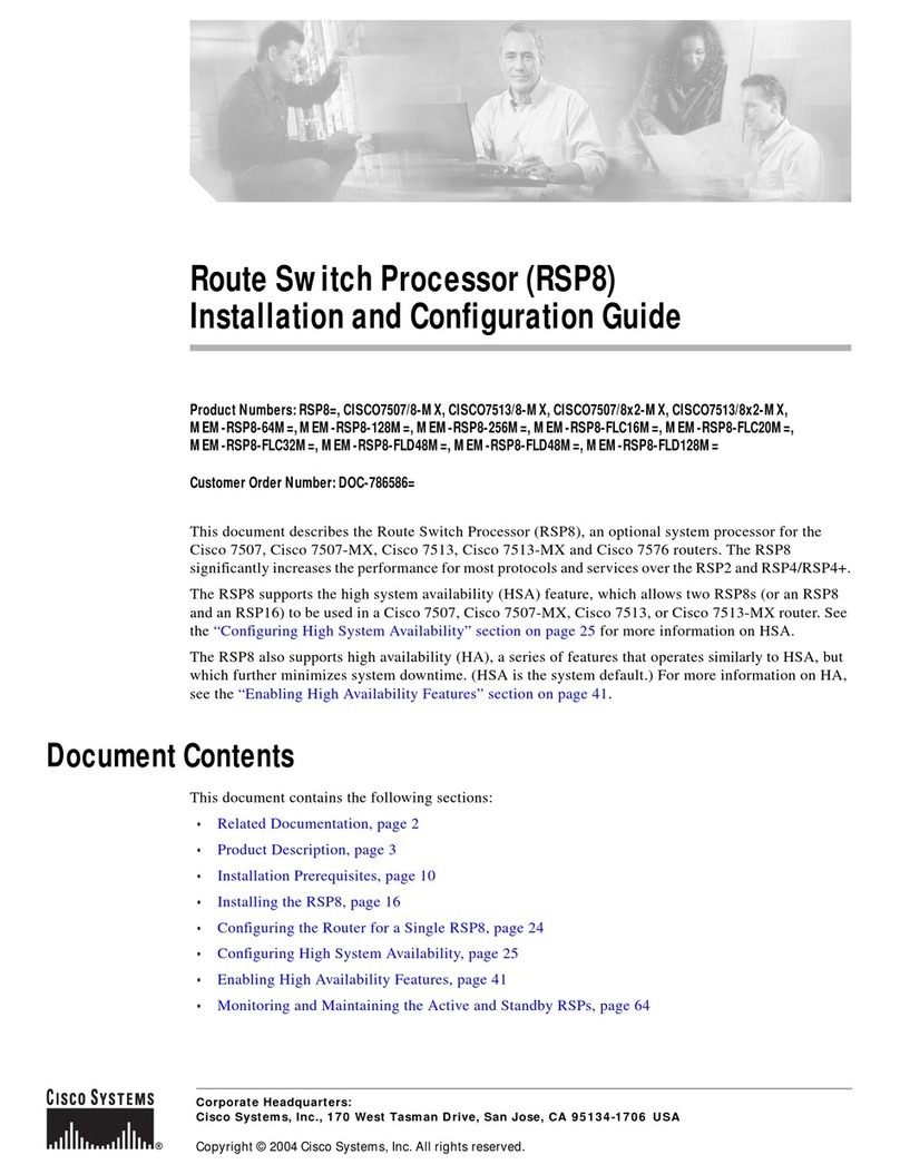 Cisco RSP8 Operator's manual