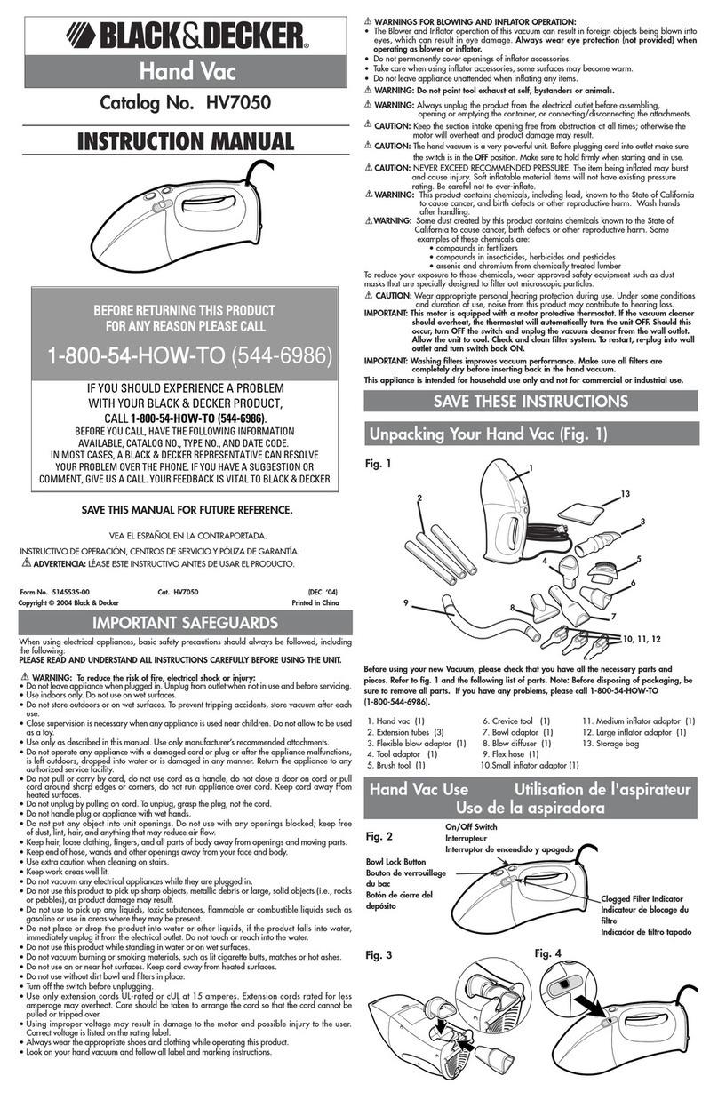 Black & Decker HV7050 User manual