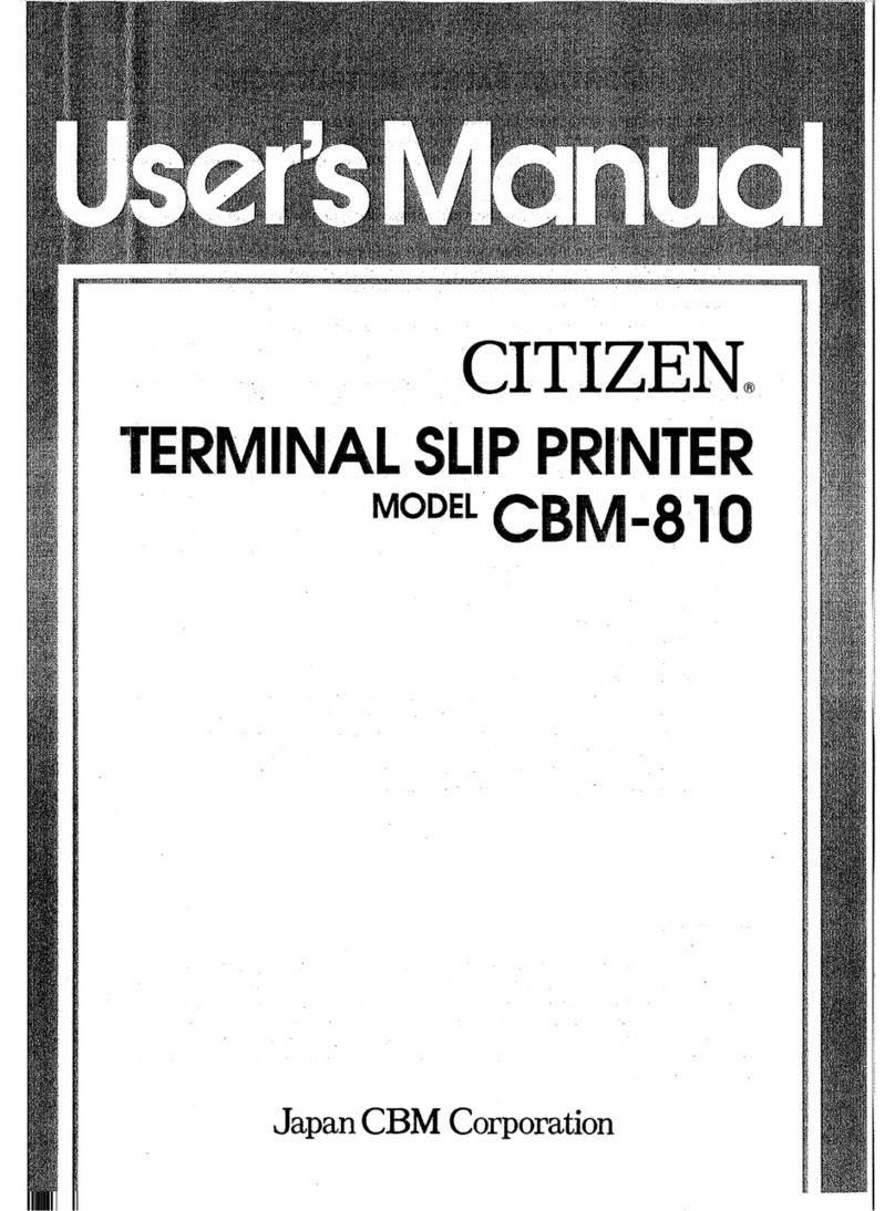 Citizen CBM-810 User manual