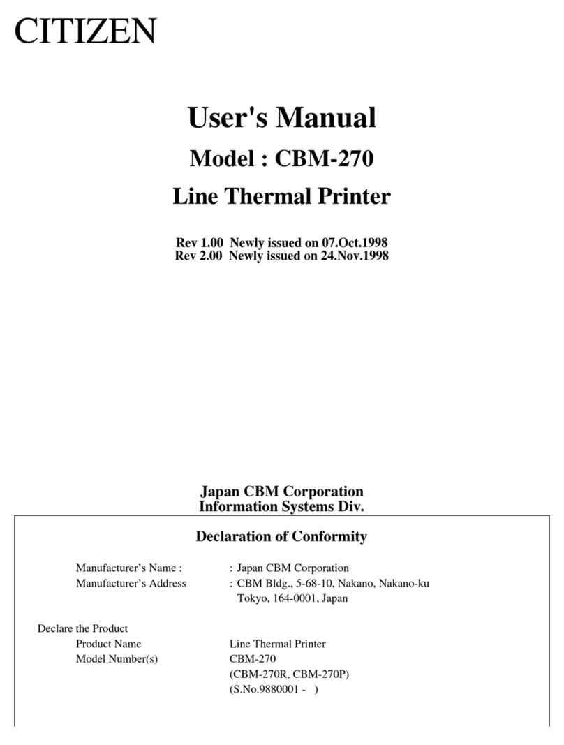 Citizen CBM-270 User manual