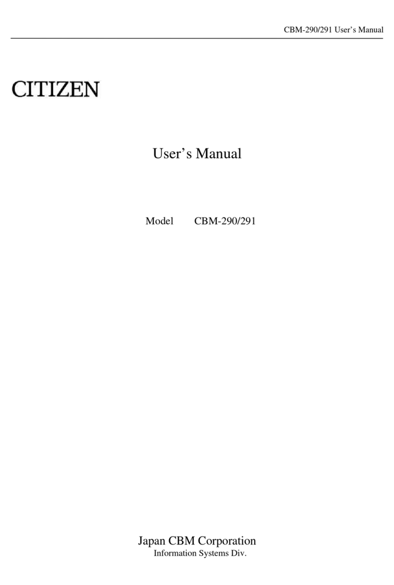 Citizen CBM-291 User manual