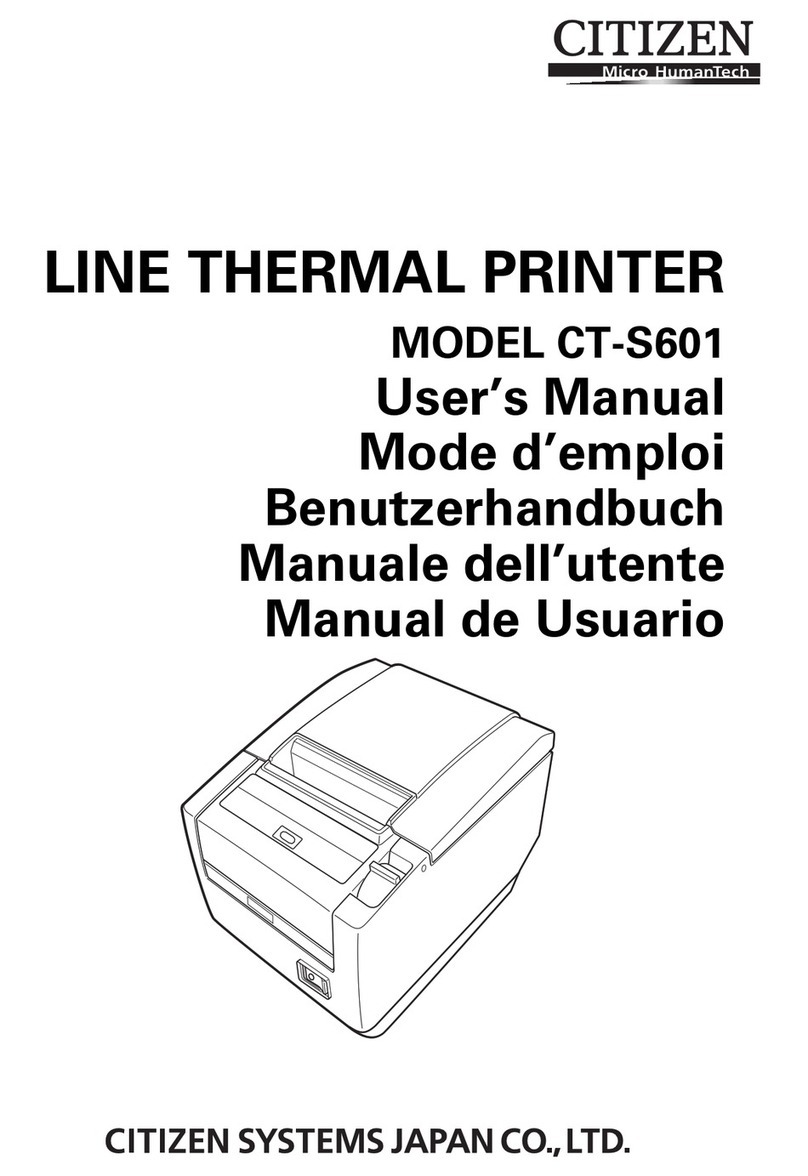 Citizen CT-S601 User manual Citizen CT-S601 User manual