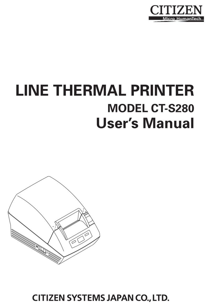 Citizen LINE THERMAL PRINTER CT-S280 User manual