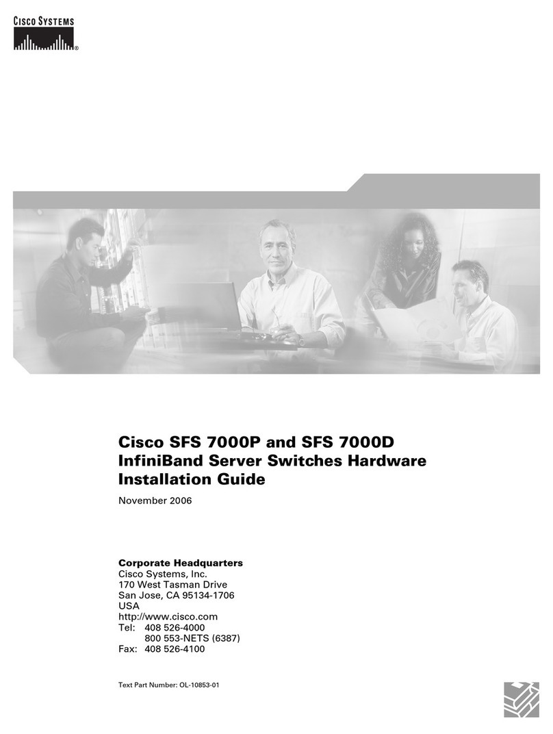 Cisco SFS InfiniBand Server Switch SFS 7000P Manual Cisco SFS InfiniBand Server Switch SFS 7000P Manual