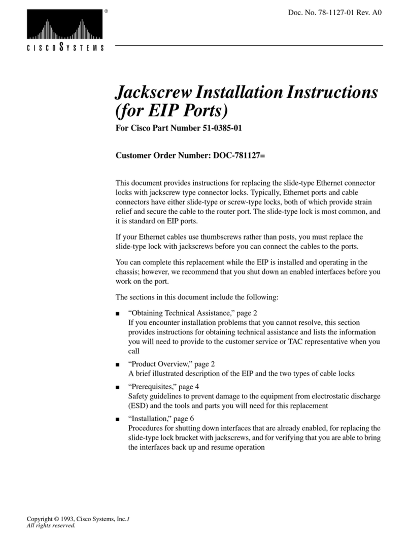 Cisco Ethernet Connectors Jackscrew User manual