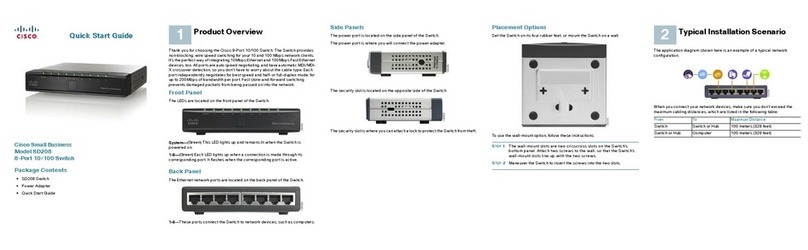Cisco Cisco Small Business Unmanaged Switch SD208 User manual Cisco Cisco Small Business Unmanaged Switch SD208 User manual