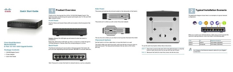 Cisco Cisco Small Business Unmanaged Switch SD2008 User manual